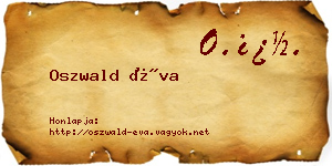 Oszwald Éva névjegykártya