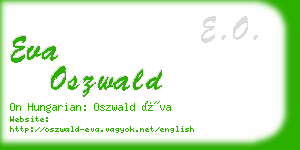 eva oszwald business card